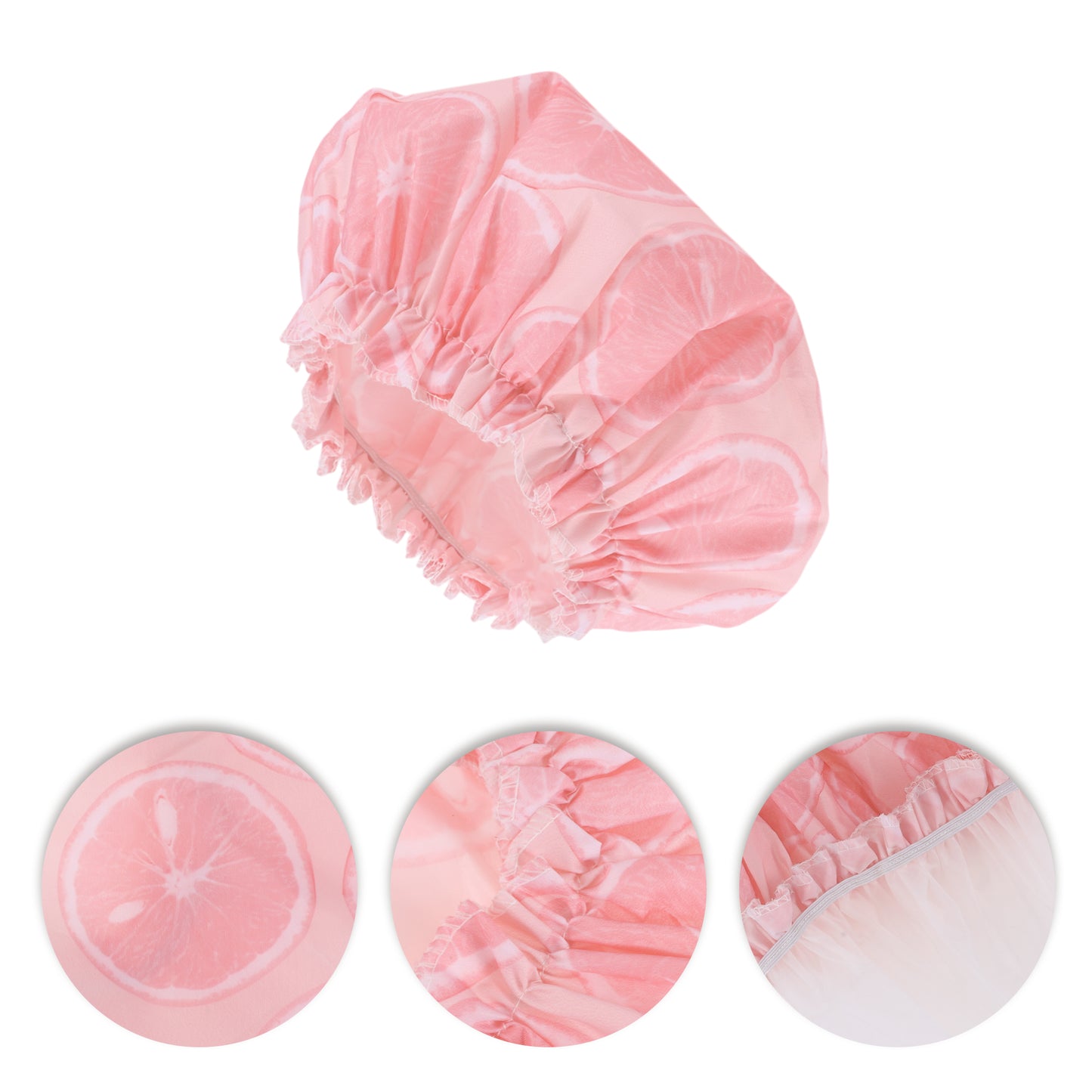 1 Pc Durable Shower Cap for Business Travel Pink