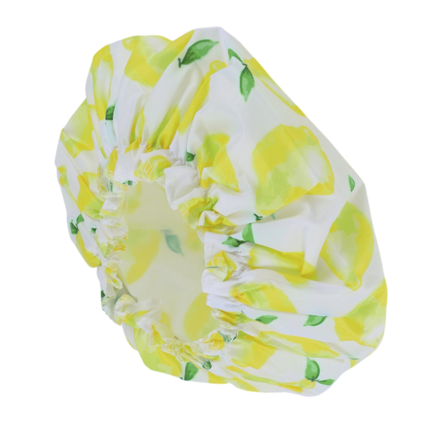 1 Pc Durable Shower Cap for Business Travel Yellow White