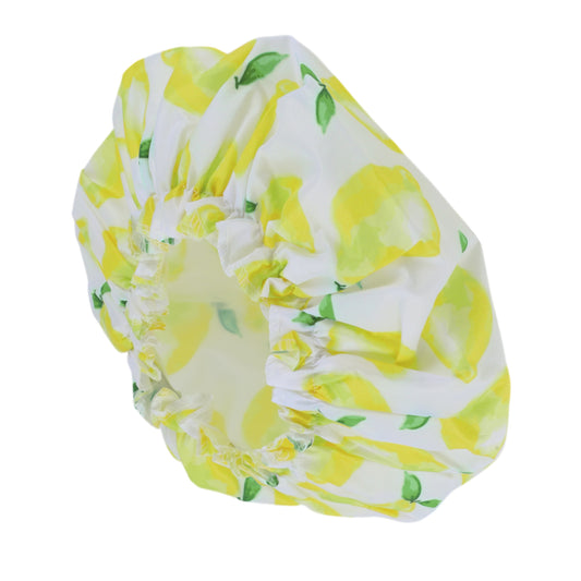 1 Pc Durable Shower Cap for Business Travel Yellow White