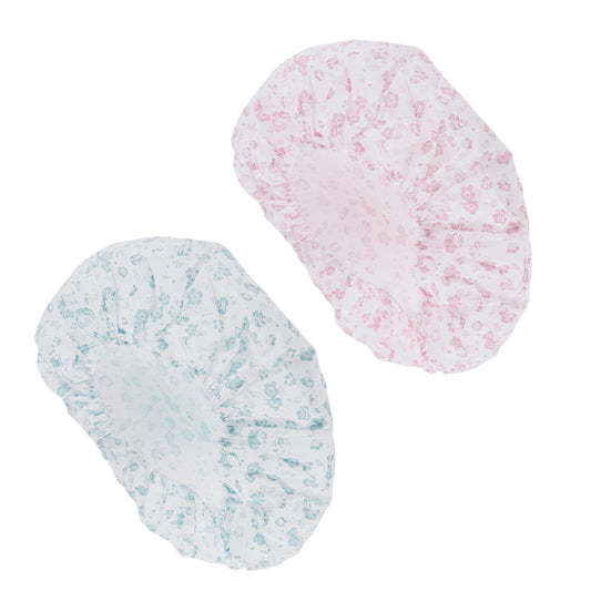 2 Pcs Durable Shower Cap for Business Travel Red Green