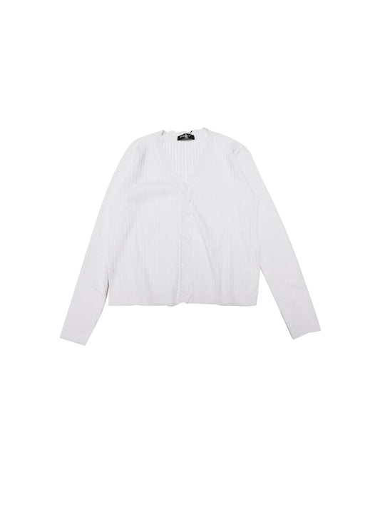 Cárdigan de manga larga con cuello en V para mujer, ligero, con botones, informal, de punto, tipo encogimiento de hombros