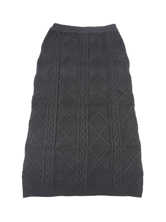 Women's Ribbed Knit Elastic High Waist Stretchy Pencil Sweater Midi Skirt