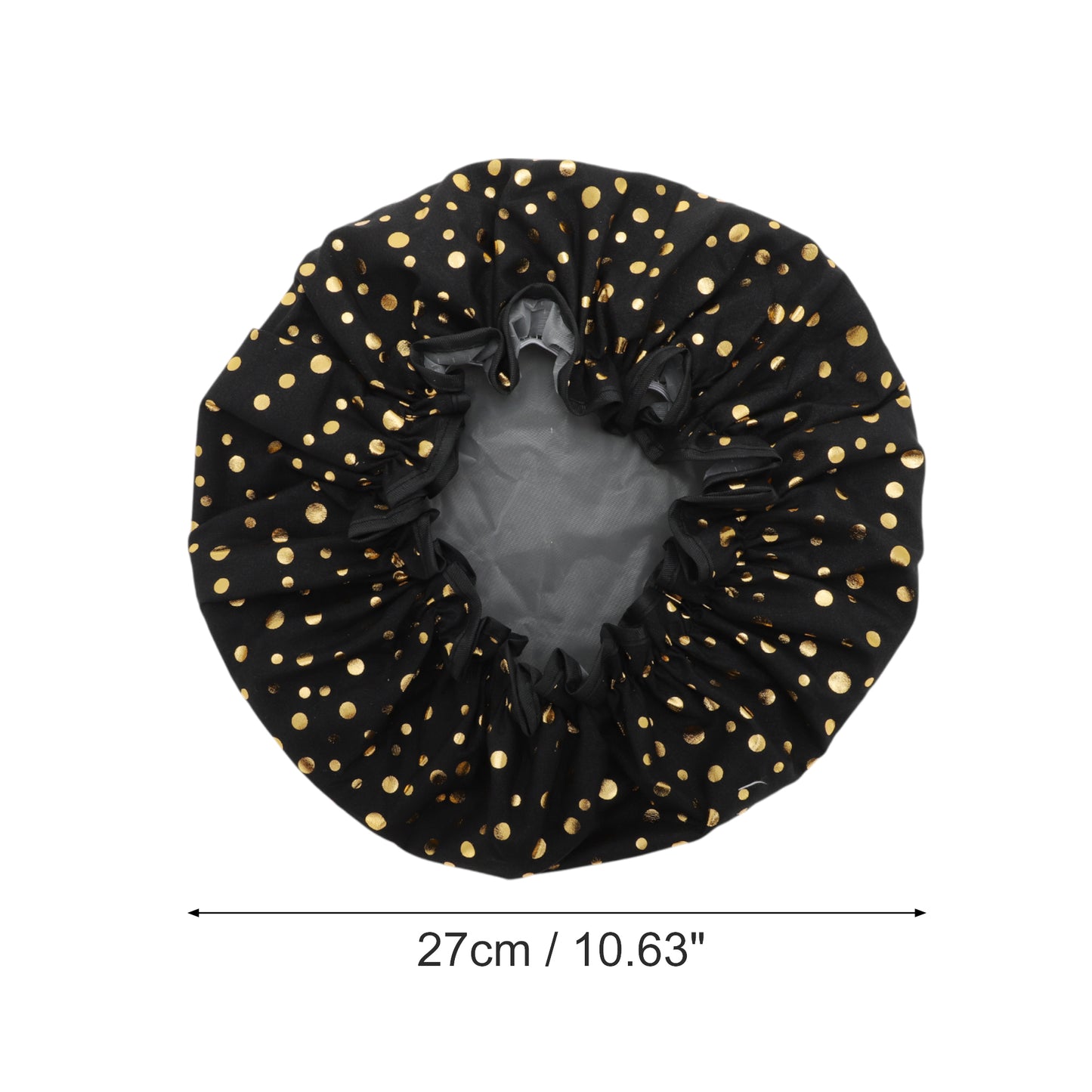 1 Pc Reusable Dots Shower Cap for Shower Black