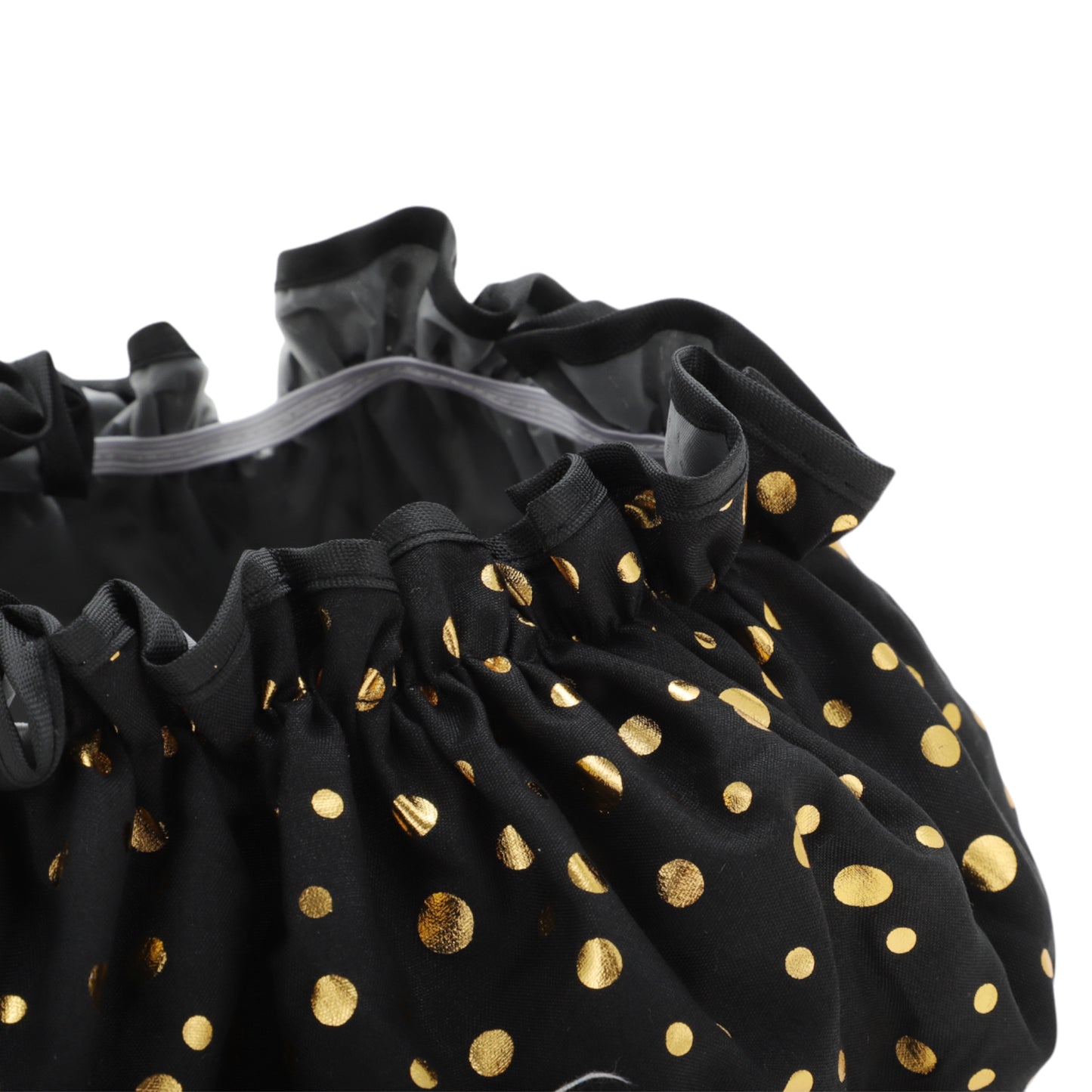 1 Pc Reusable Dots Shower Cap for Shower Black