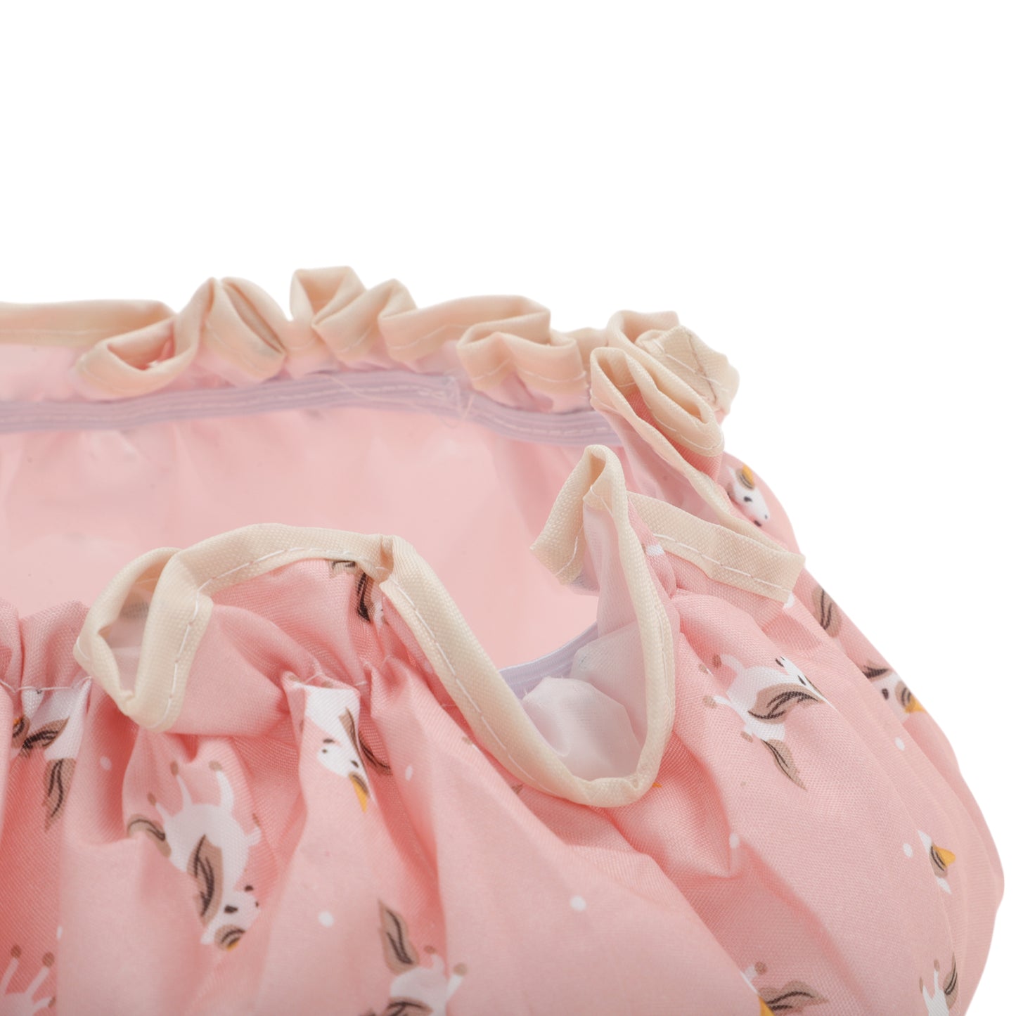 1 Pc Reusable Horse Pattern Shower Cap for Shower Pink