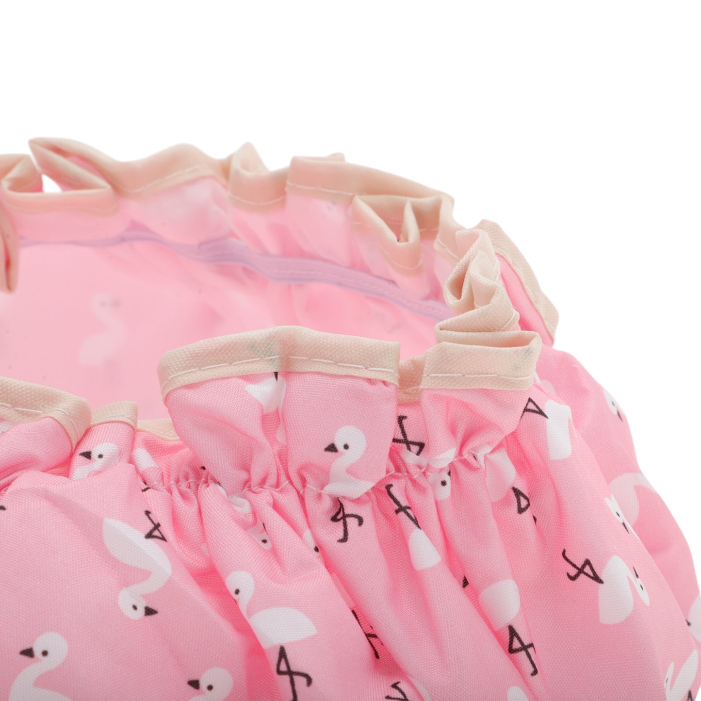 1 Pc Reusable Birds Pattern Shower Cap for Shower Pink
