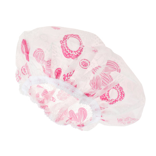 1 Pc Reusable Single Layer Shower Cap for Shower Pink