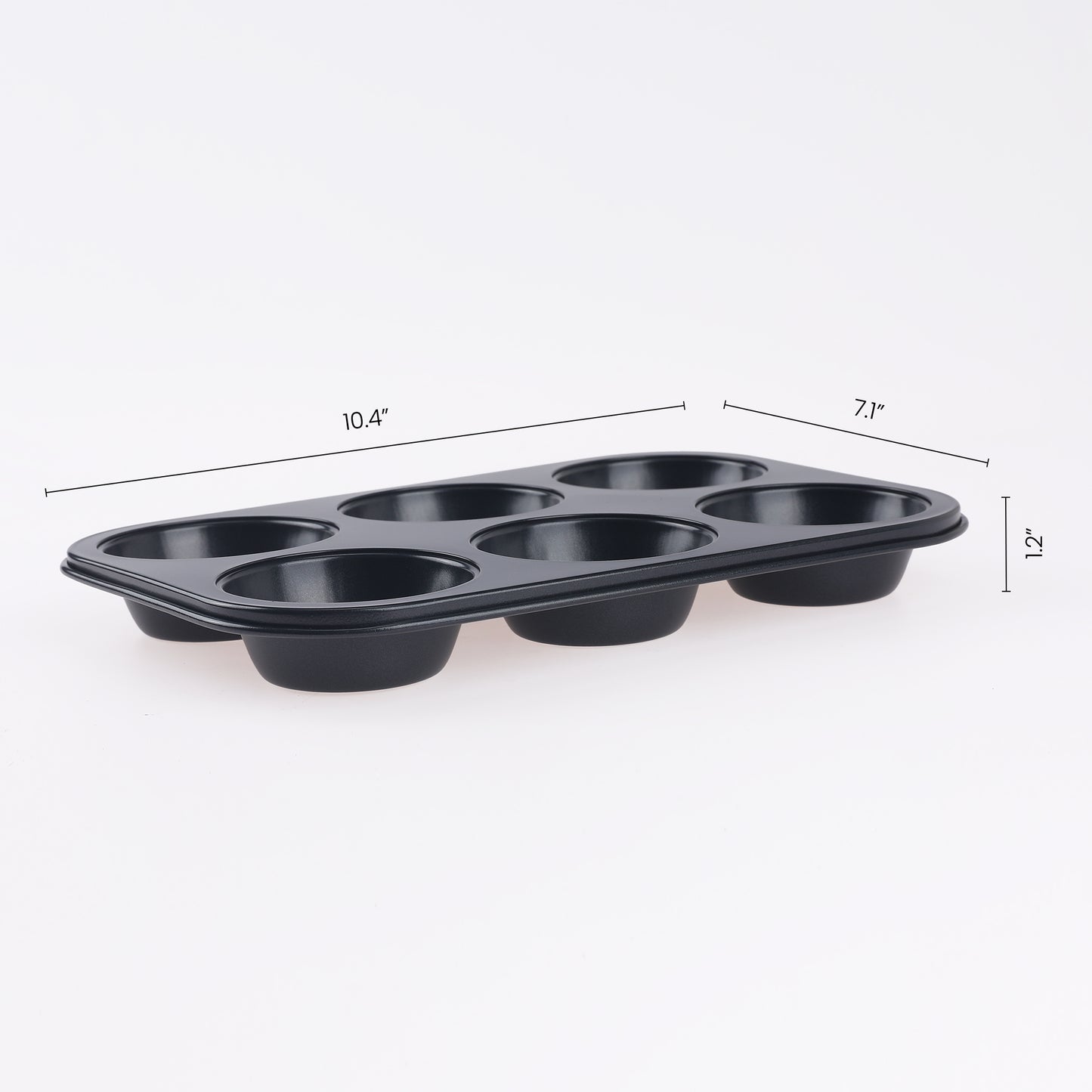 3 Pack Cup Cake Pans, Nonstick 12 Cups, Muffin-Pan for Baking