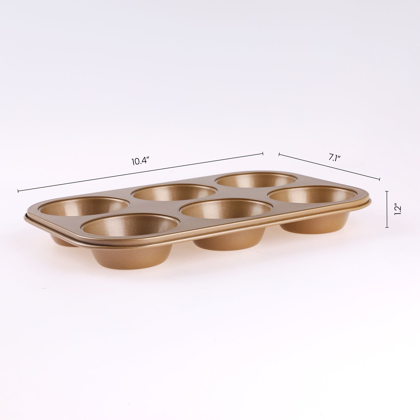 1 Pack Cup Cake Pans, Nonstick Cupcake Pan 6 Cups, Premium Cheesecake Pans
