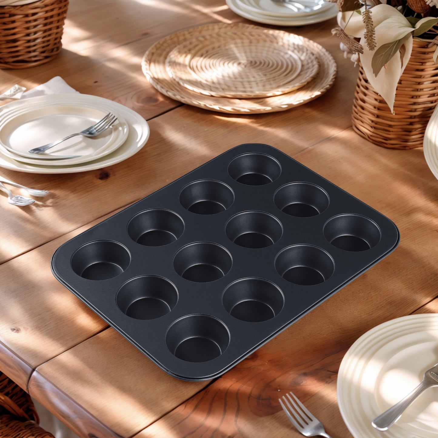 1 Pack Cup Cake Pans, Nonstick Cupcake Pan 6 Cups, Premium Cheesecake Pans