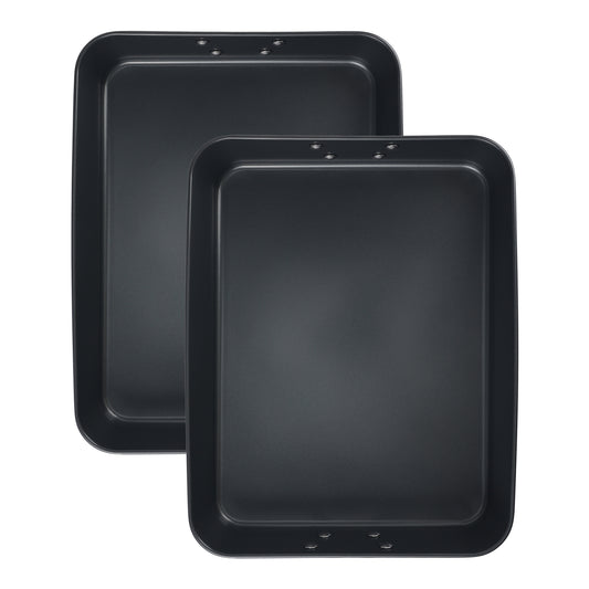 Baking Sheet Pan Set of 2, Cookie Sheets for Oven Cooking, Large Thick Sheet Pans