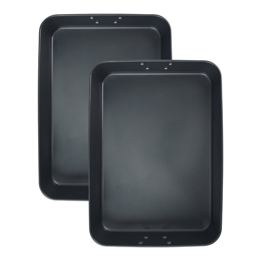 Baking Sheet Pan Set of 2, Cookie Sheets for Oven Cooking, Large Thick Sheet Pans