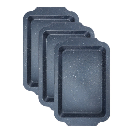 Bandeja para hornear de 3 piezas, bandejas para galletas para cocinar en el horno, molde para pasteles antiadherente duradero y resistente a la deformación