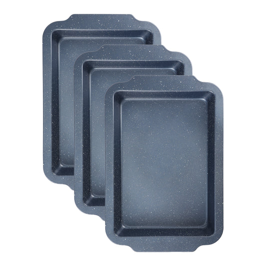 3 Pieces Baking Sheet Pan, Cookie Sheets for Oven Cooking, Warp Resistant Nonstick Durable Cake Pan