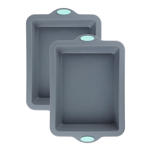 2 paquetes de moldes para pasteles de silicona antiadherentes para hornear, bandejas para hornear pasteles y lasaña