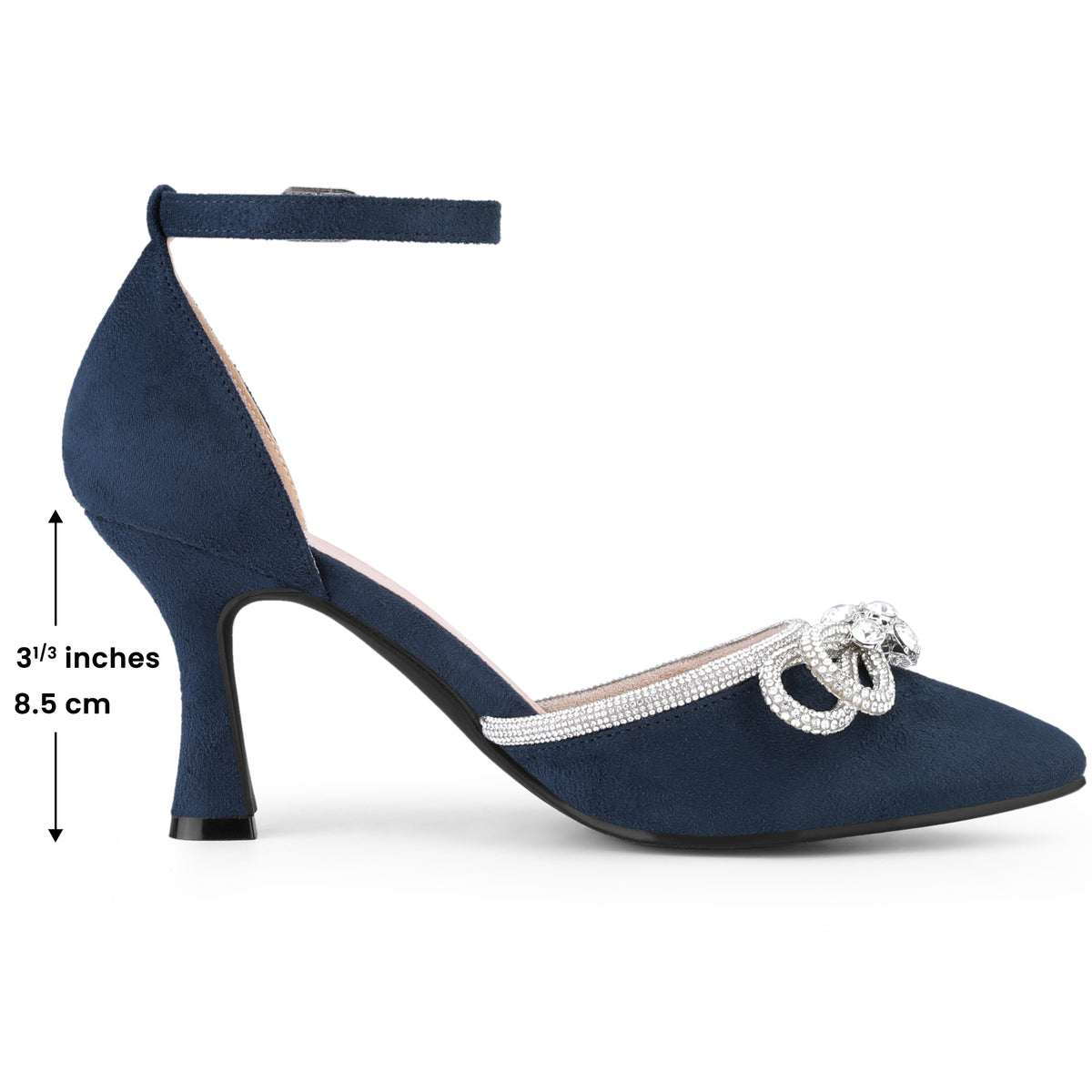 Women's Rhinestones Bow Wedding Shoes Stiletto Heel Sandals Pumps