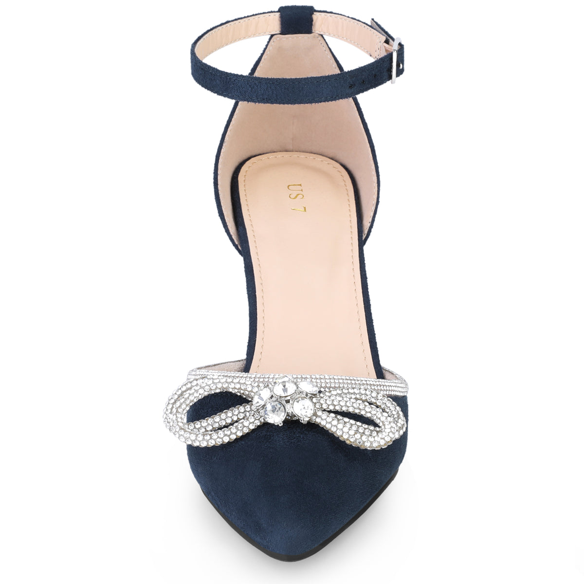 Women's Rhinestones Bow Wedding Shoes Stiletto Heel Sandals Pumps
