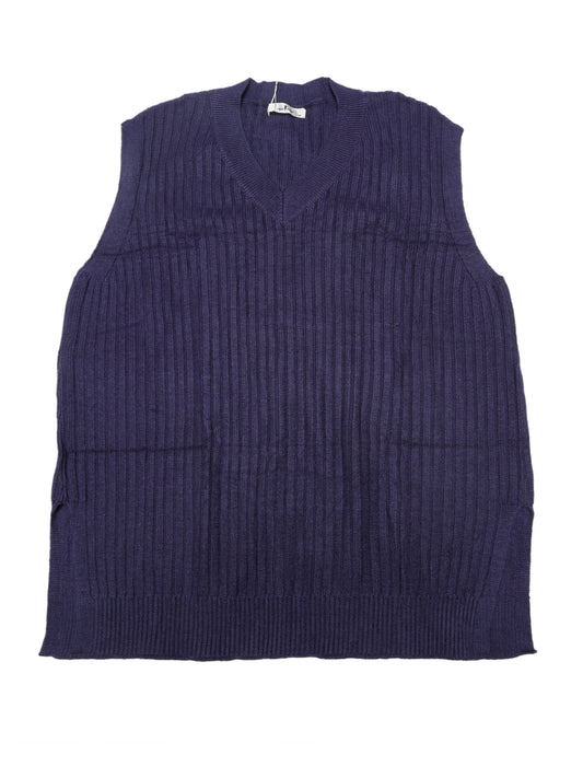 Women Plus Size Sweater Vest V Neck Sleeveless Pullover Split Hem Knit Vest Classic Sweater Tops