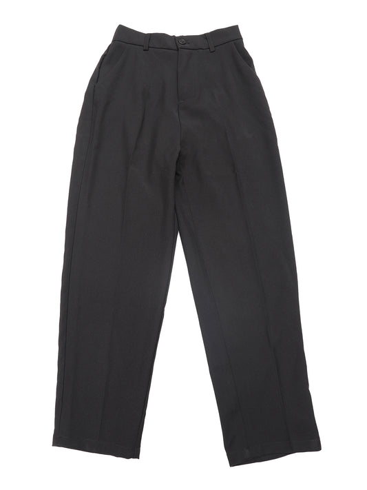 Pantalones casuales de negocios para mujer, pantalones de oficina de trabajo de longitud corta con bolsillos