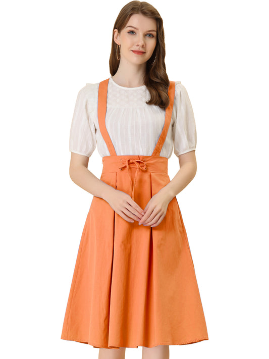 Falda con tirantes y cintura alta para mujer, mono, corsé, falda skater, minivestido corto