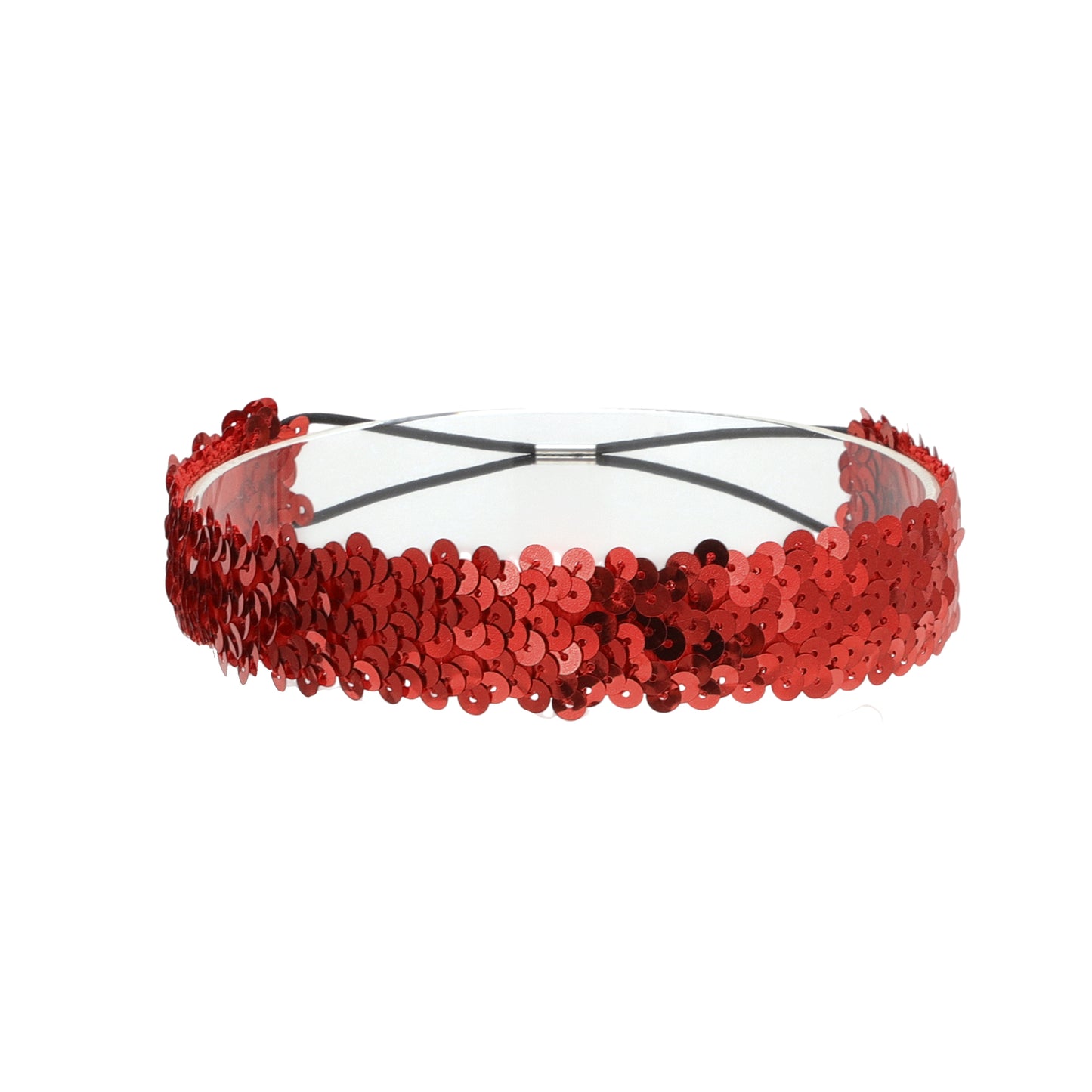 Elastic Band Sequins Headbands for Women Red 1 Pc