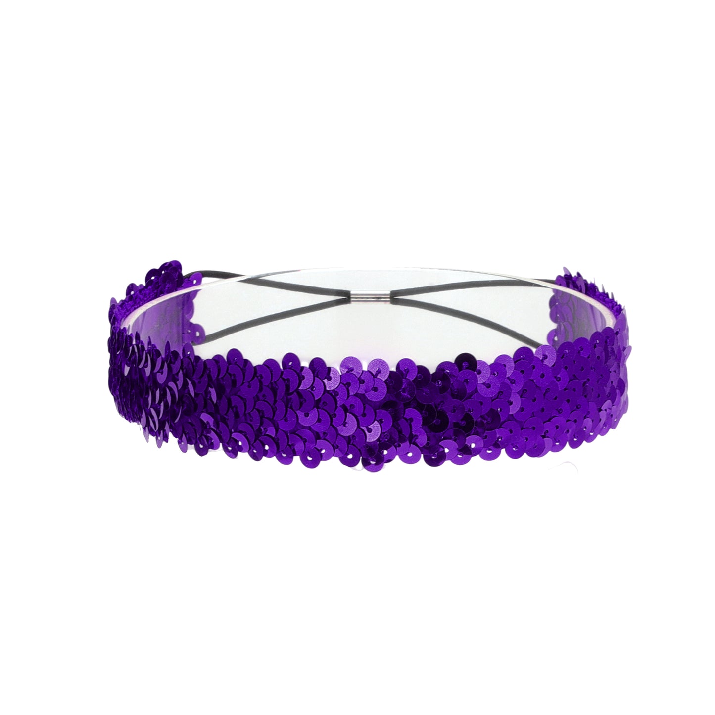Elastic Band Sequins Headbands for Women Purple 1 Pc