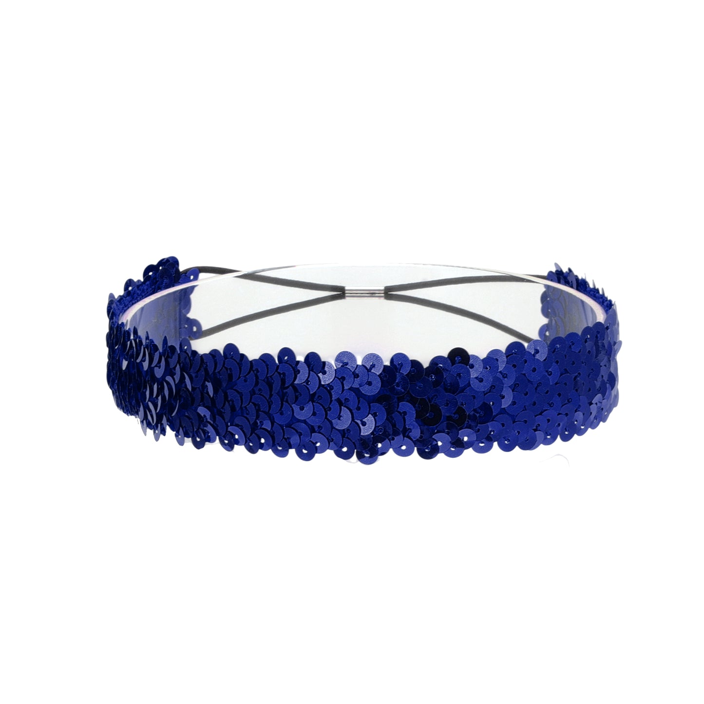Elastic Band Sequins Headbands for Women Dark Blue 1 Pc