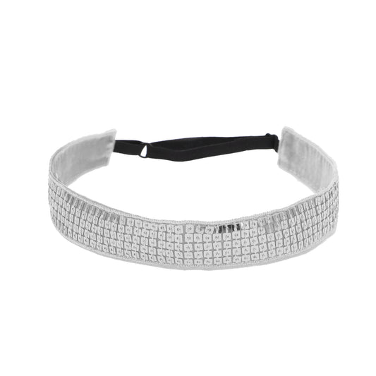 Diademas de lentejuelas ajustables para mujer en tono plateado, 1 pieza