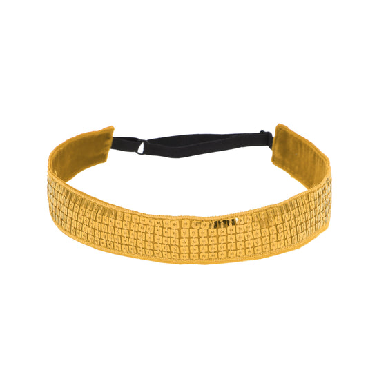 Diademas de lentejuelas ajustables para mujer en tono dorado, 1 pieza