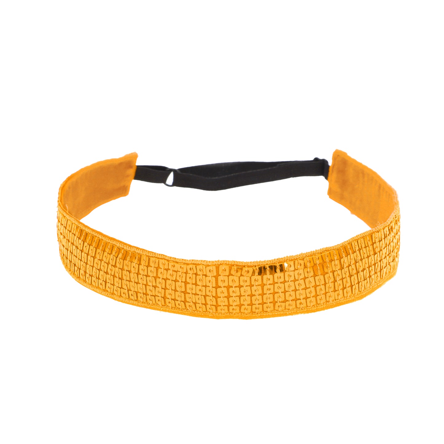 Diademas de lentejuelas ajustables para mujer, color naranja, 1 unidad