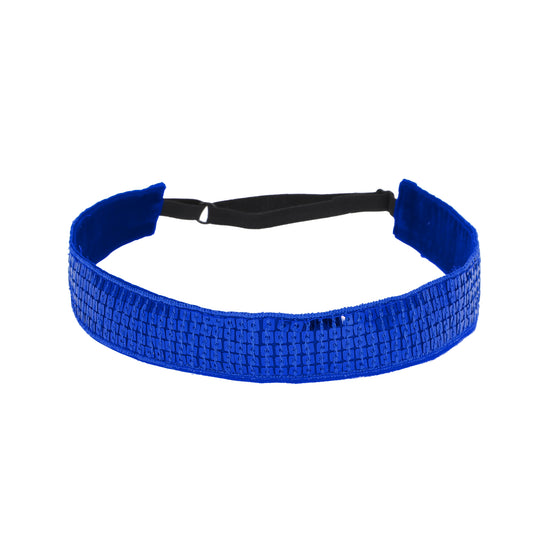 Diademas de lentejuelas ajustables para mujer, color azul, 1 unidad