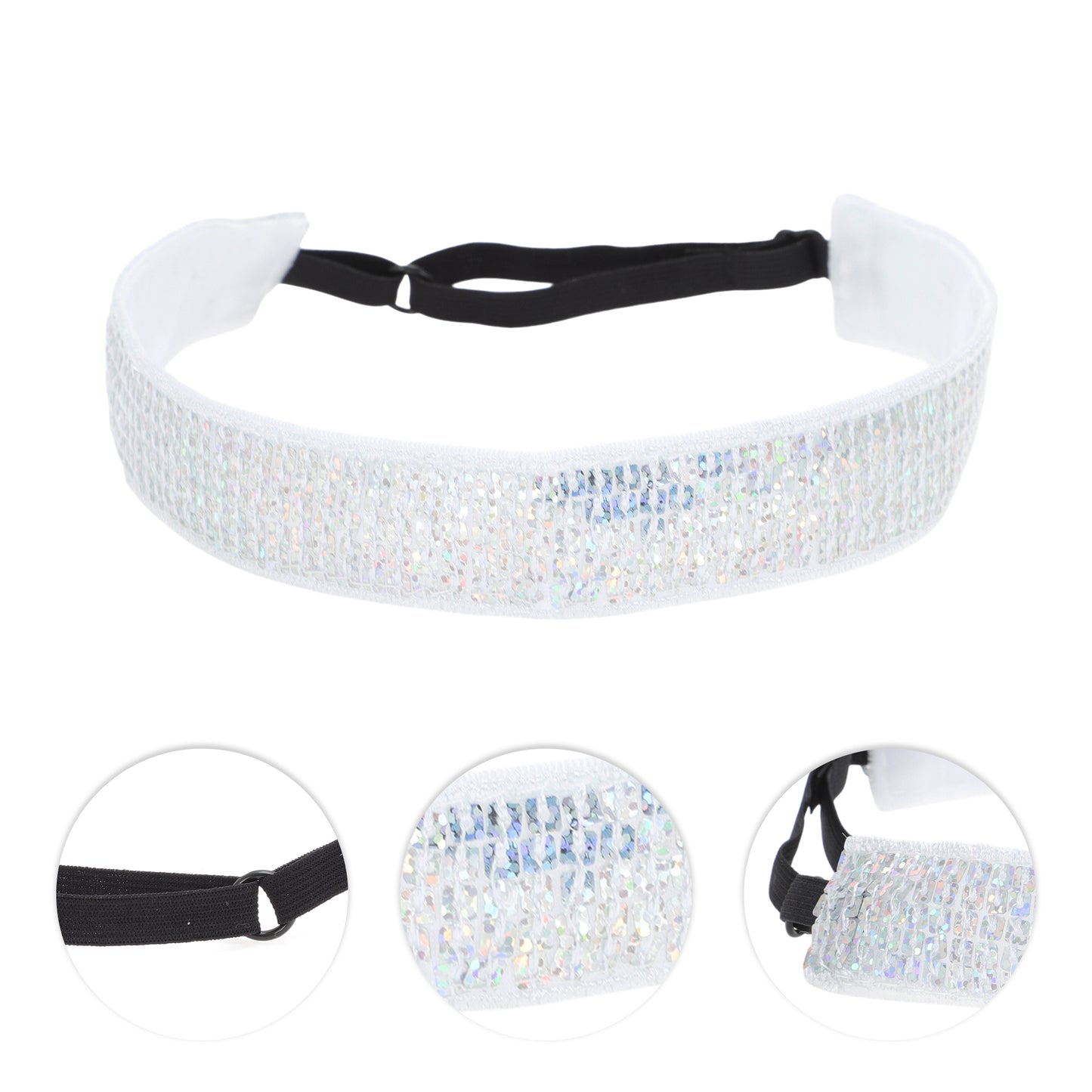 Diademas de lentejuelas ajustables para mujer, coloridas, 1 pieza
