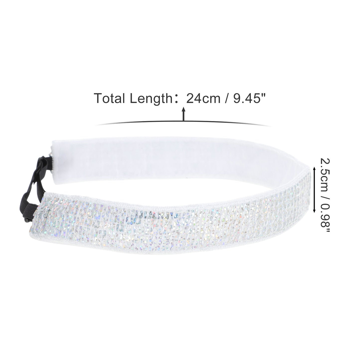Diademas de lentejuelas ajustables para mujer, coloridas, 1 pieza