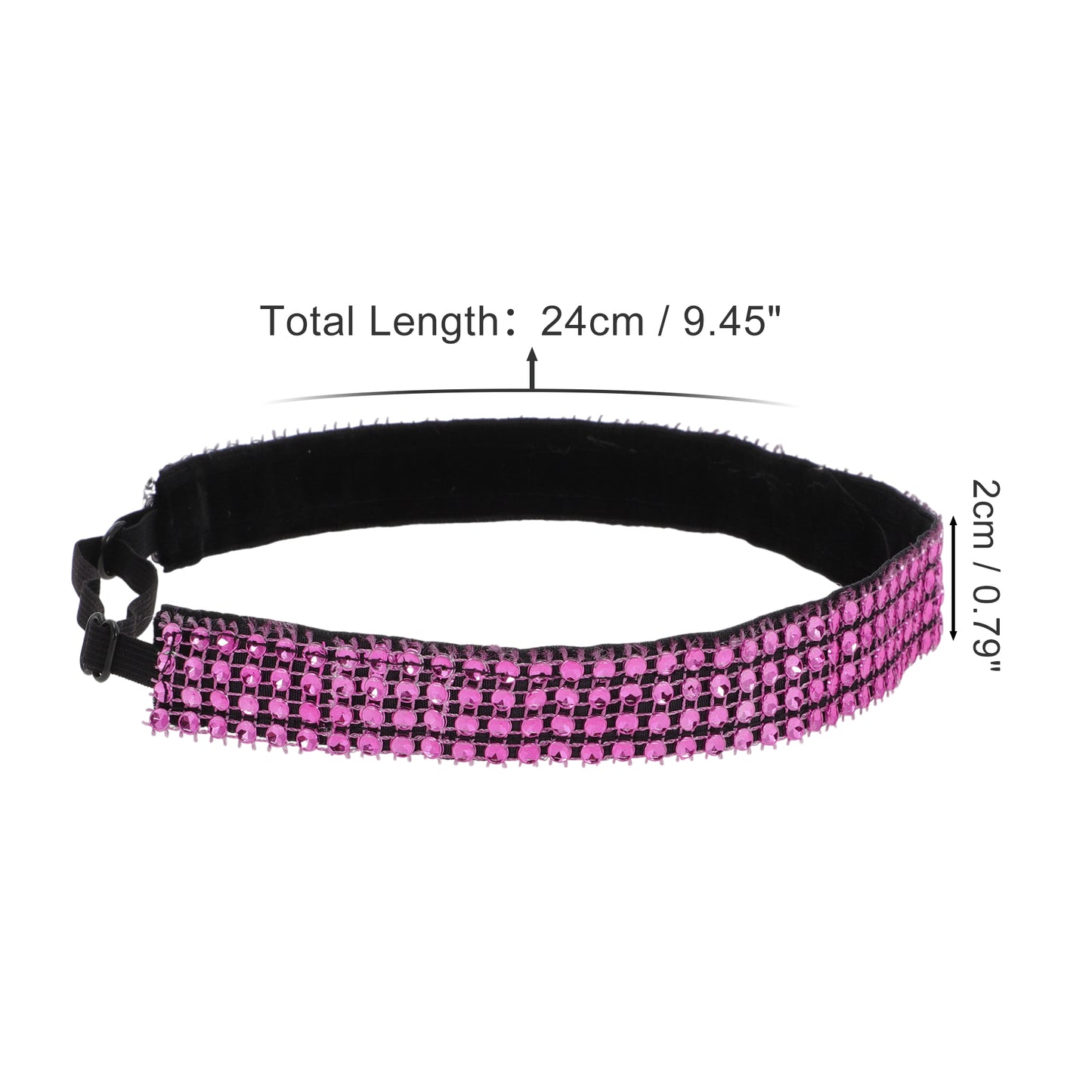 Diademas ajustables con diamantes de imitación para mujer, color rosa, 1 unidad