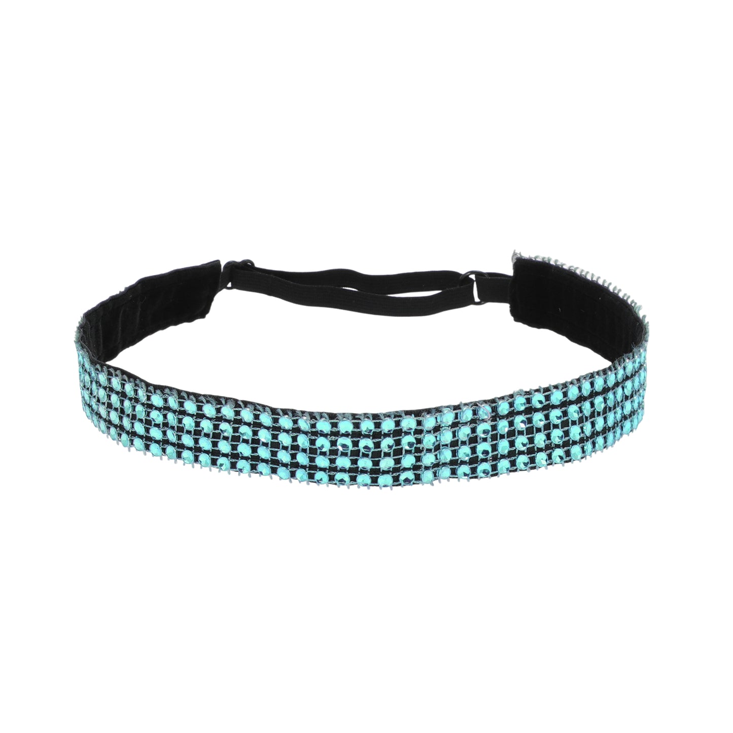 Diademas ajustables con diamantes de imitación para mujer, color azul lago, 1 unidad
