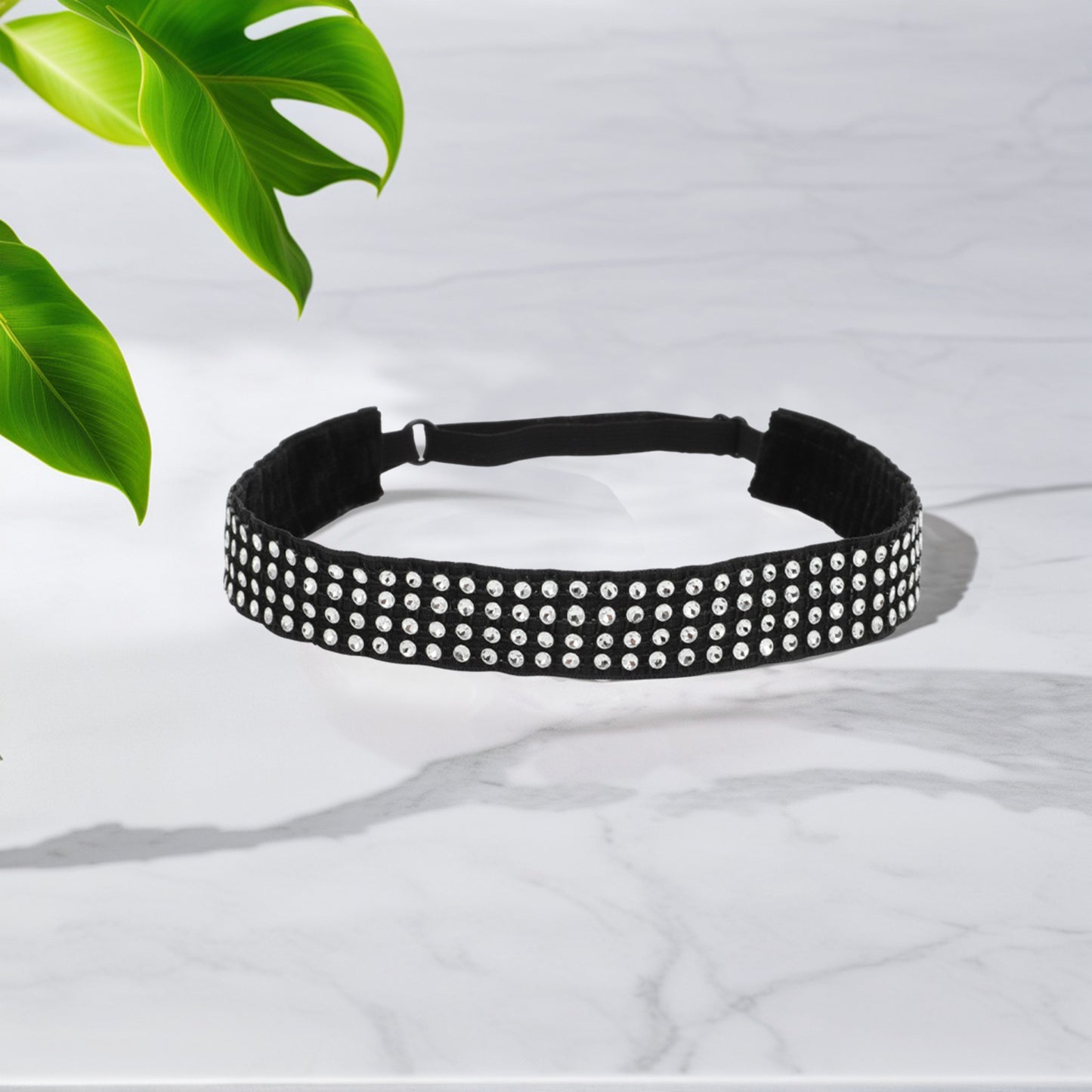 Diademas ajustables con diamantes de imitación para mujer, color blanco, 1 unidad