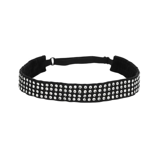 Diademas ajustables con diamantes de imitación para mujer, color blanco, 1 unidad