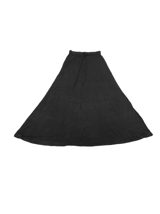 Women's Casual Elastic Waist Drawstring Stretchy Flare A-Line Maxi Skirt