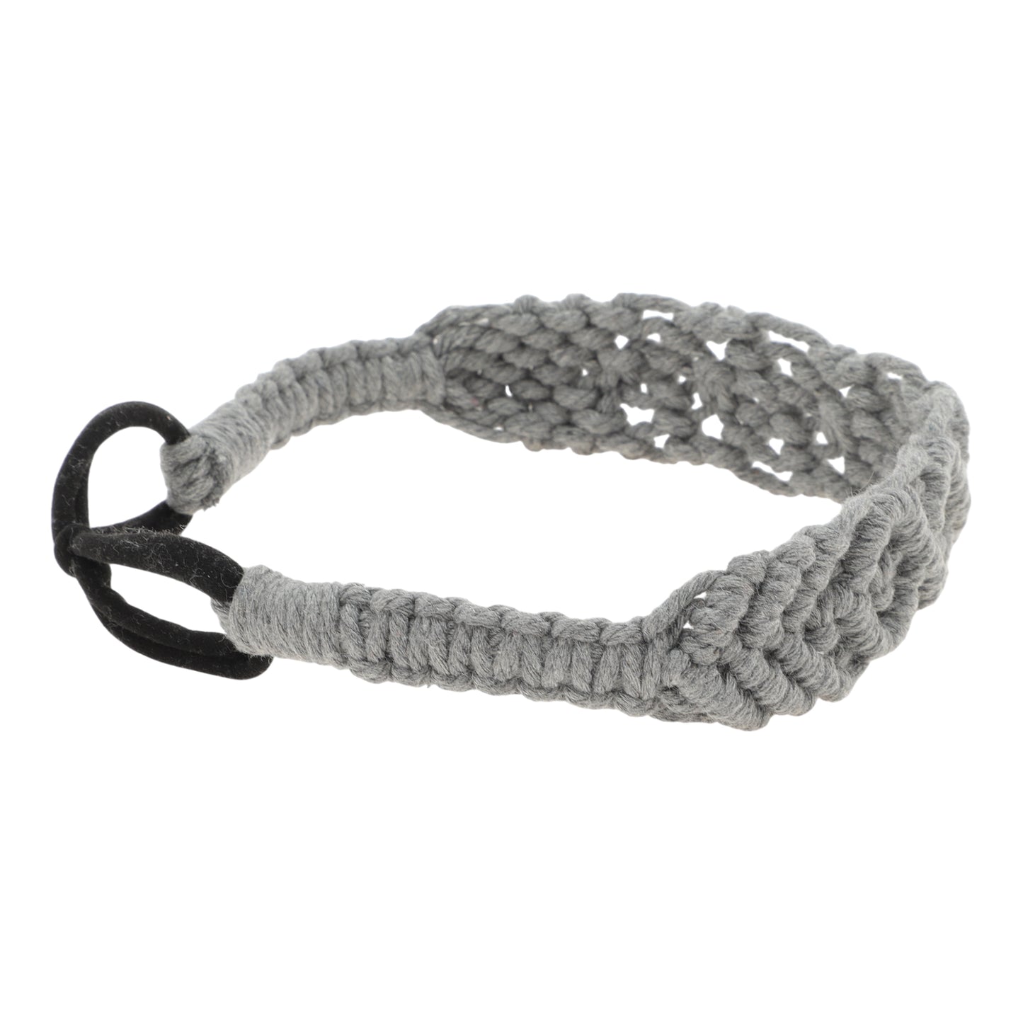 Diademas de rombos tejidas a mano para mujer, color gris oscuro, 1 unidad