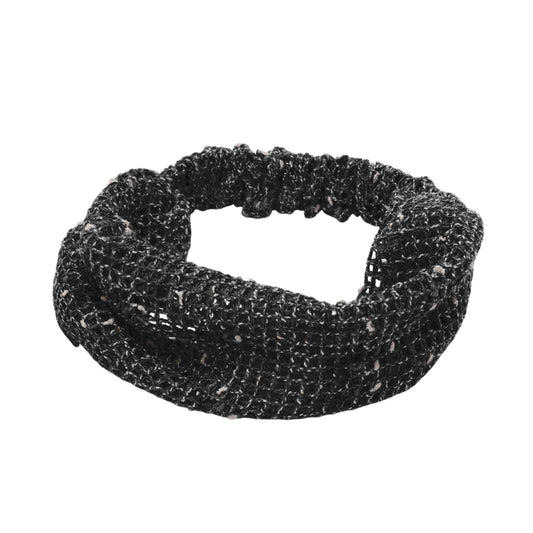 Diadema de encaje elástica ancha para mujer, color negro, 1 unidad