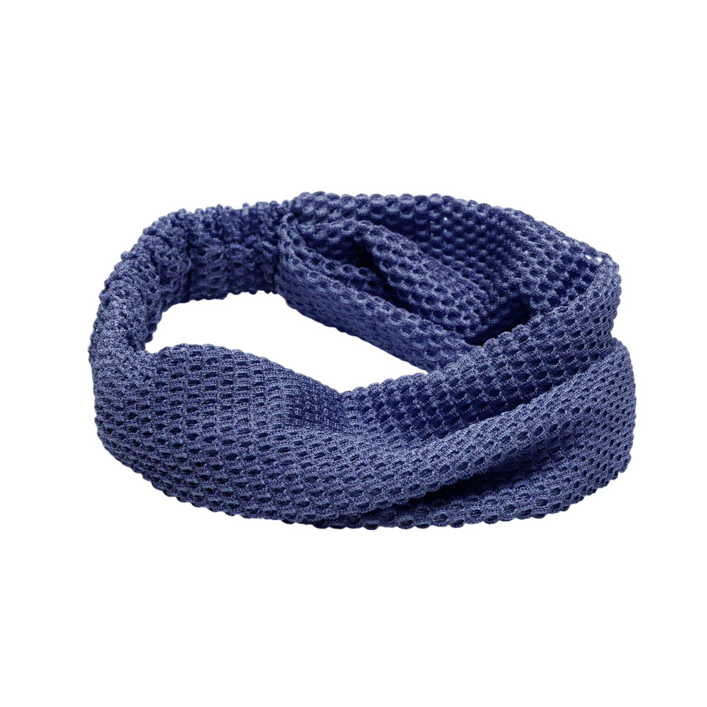 Diadema ancha de pata de gallo para mujer, color azul marino, 1 unidad