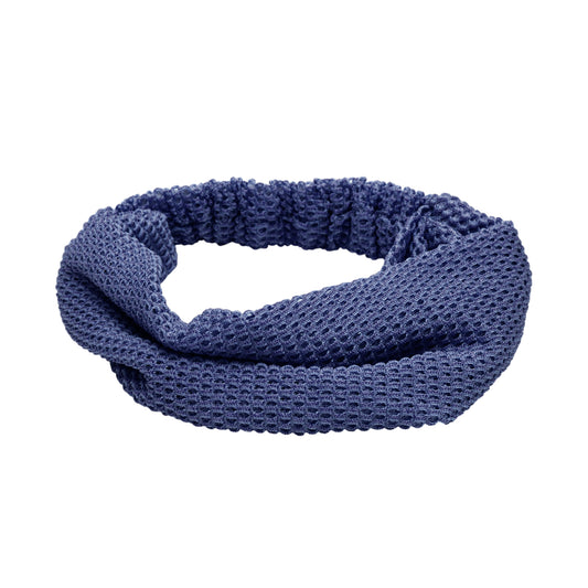 Diadema ancha de pata de gallo para mujer, color azul marino, 1 unidad