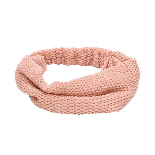 Diadema ancha de pata de gallo para mujer, color rosa, 1 unidad
