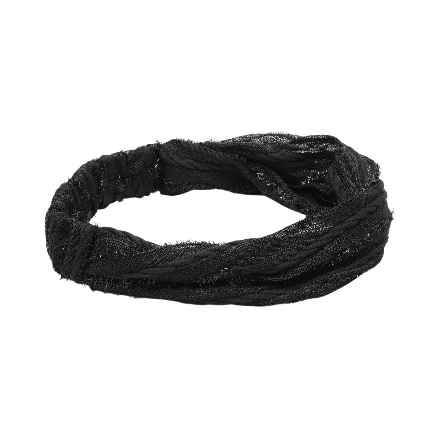 Stripes Vintage Wide Headband for Women Black 1 Pc