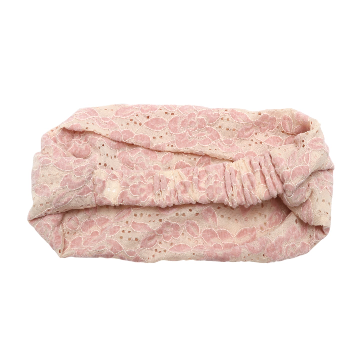 Diadema ancha de tela con rosas vintage, rosa, 1 unidad