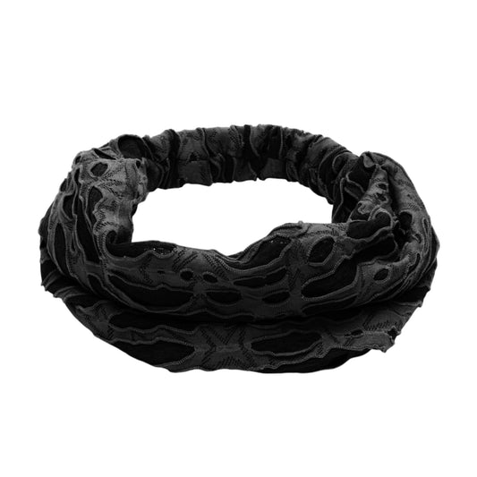 Diadema ancha rasgada para mujer, color negro, 1 unidad