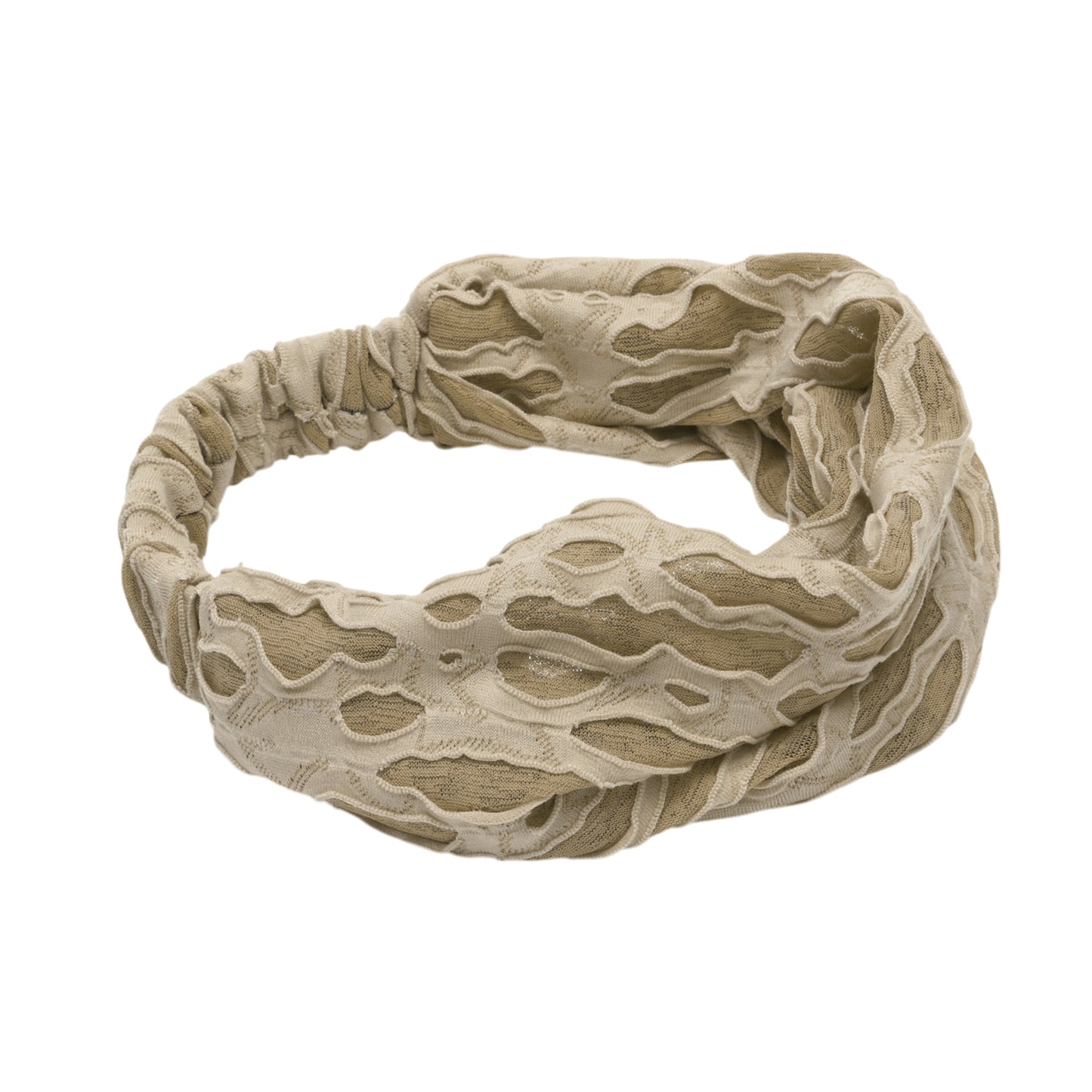 Diadema ancha rasgada para mujer color caqui, 1 pieza