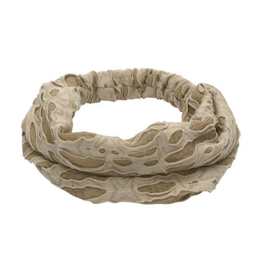 Diadema ancha rasgada para mujer color caqui, 1 pieza