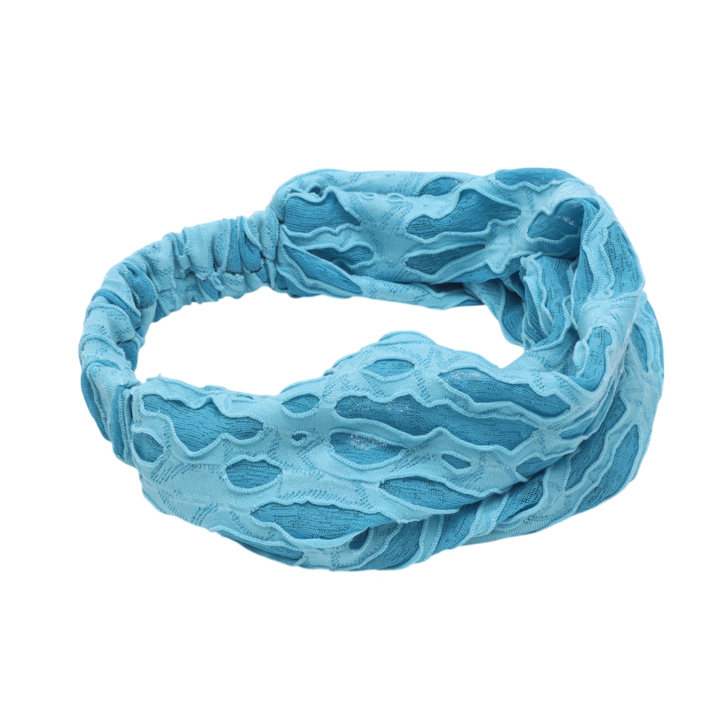 Diadema ancha rasgada para mujer azul 1 pieza