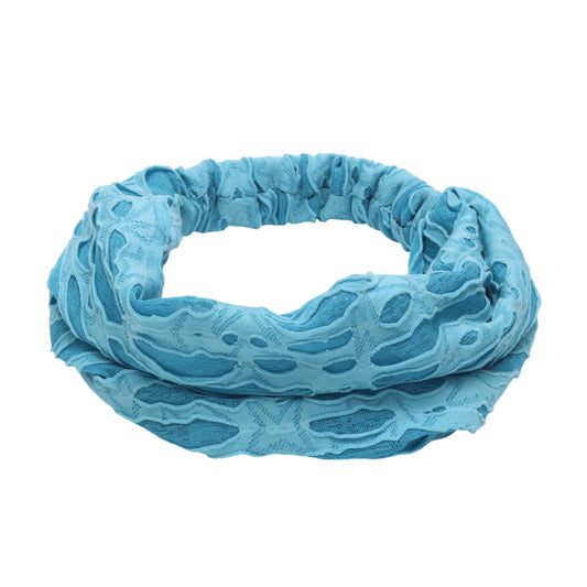 Diadema ancha rasgada para mujer azul 1 pieza